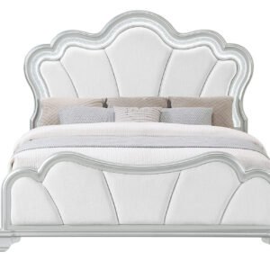 ARIA SILVER QUEEN BED WITH LED