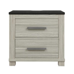 ASHLEY BROWN NIGHTSTAND W/USB & SPEAKER