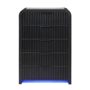BECKETT WHT/BLK CHEST W/ LED