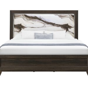 HARMONY BROWN FULL BED WITH LED