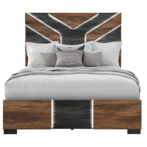 OPTIMUS BROWN/BLACK QUEEN BED