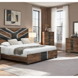 OPTIMUS BROWN/BLACK KING BED GROUP
