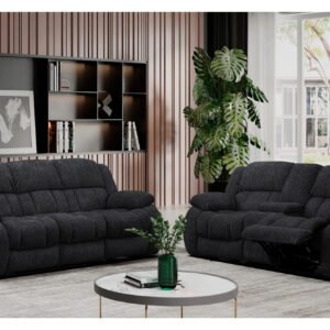 U250 EBONY RECLINING SOFA/CONSOLE RECLINING LOVESEAT