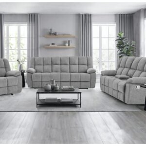 U6000 SMOKE RECLINING SOFA/CONSOLE RECLINING LOVESEAT