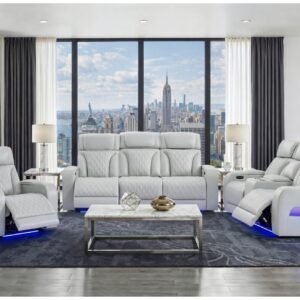 U8611 BLANCHE SILVER P2 PWR REC SOFA/PWR CON REC LOVESEAT/PWR REC